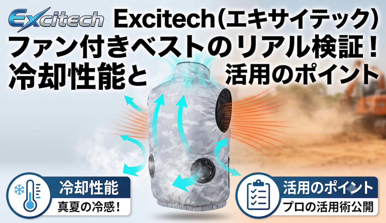 【実機検証】Excitech ファン付きベストの冷却性能と現場での活用ポイント